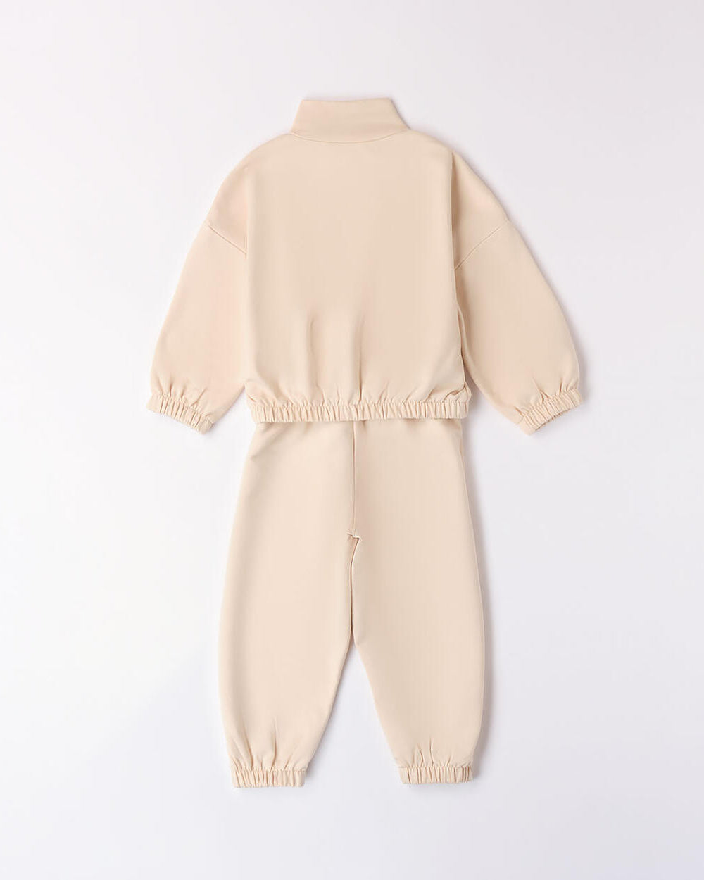 Tuta zip fresco cotone garzato bambina iDO beige iDO Beige