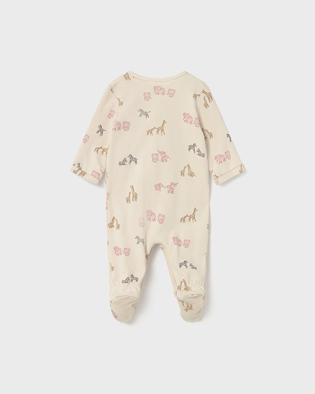 Tutina caldo cotone neonata Mayoral Newborn Safari rosa o cecio Mayoral 0-1 Mesi 55cm