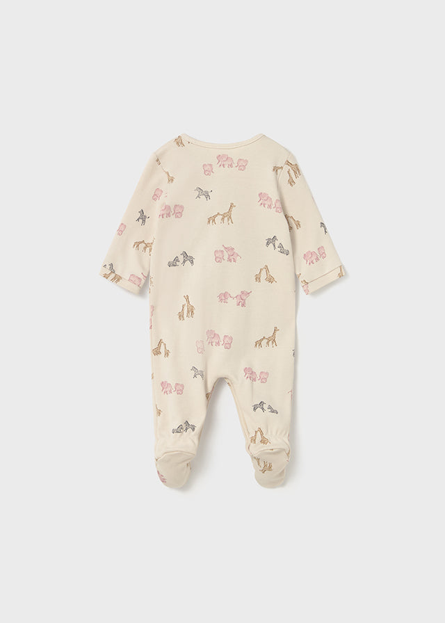 Tutina caldo cotone neonata Mayoral Newborn Safari rosa o cecio Mayoral 0-1 Mesi 55cm