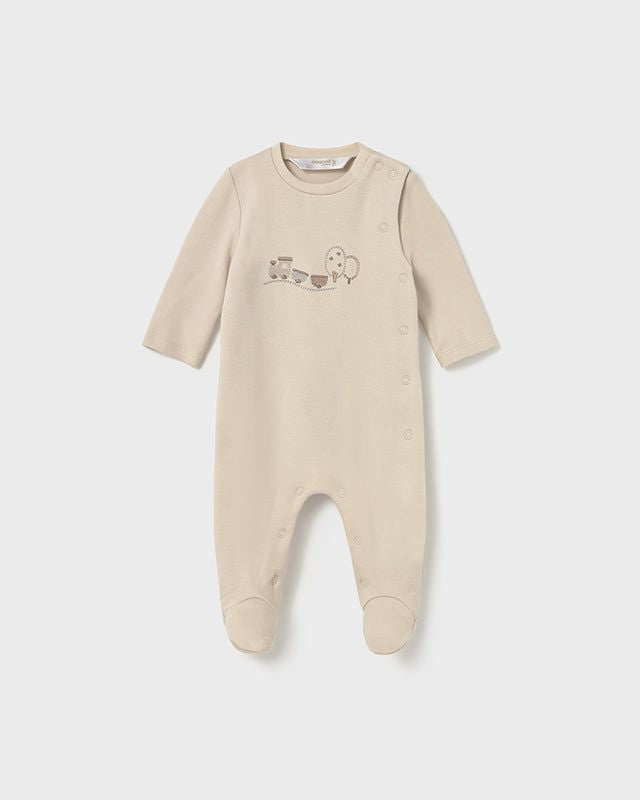 Tutina caldo cotone neonato Mayoral Newborn Macchinine panna o trenino beige Mayoral 0-1 Mesi 55cm