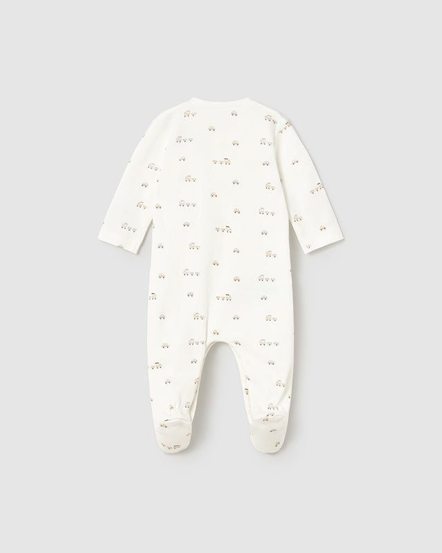 Tutina caldo cotone neonato Mayoral Newborn Macchinine panna o trenino beige Mayoral 0-1 Mesi 55cm