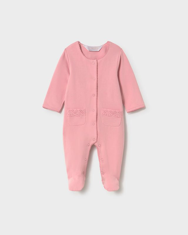 Tutina fresco cotone neonata Mayoral Newborn rosa o bianca fantasia frutta Mayoral 0-1 Mesi 55cm