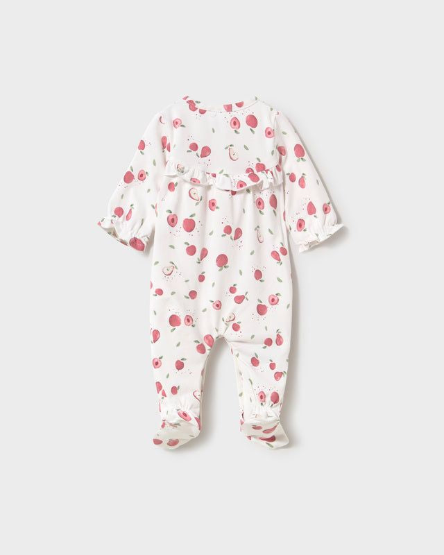 Tutina fresco cotone neonata Mayoral Newborn rosa o bianca fantasia frutta Mayoral 0-1 Mesi 55cm