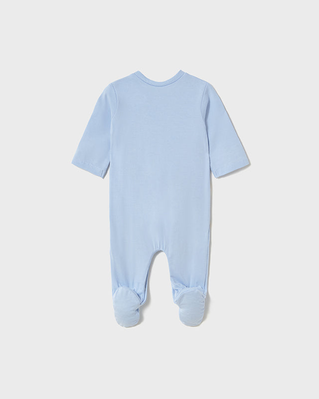 Tutina fresco cotone neonato Mayoral Newborn Orsetti azzurra Mayoral Bianco