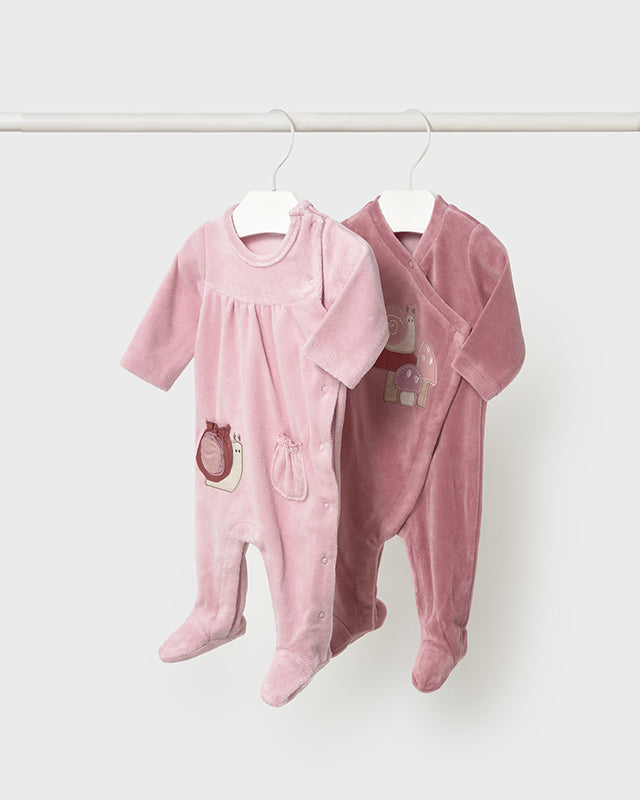 Tutina in ciniglia neonata Mayoral Newborn Lumaca rosa orchidea Mayoral 0-1 Mesi 55cm