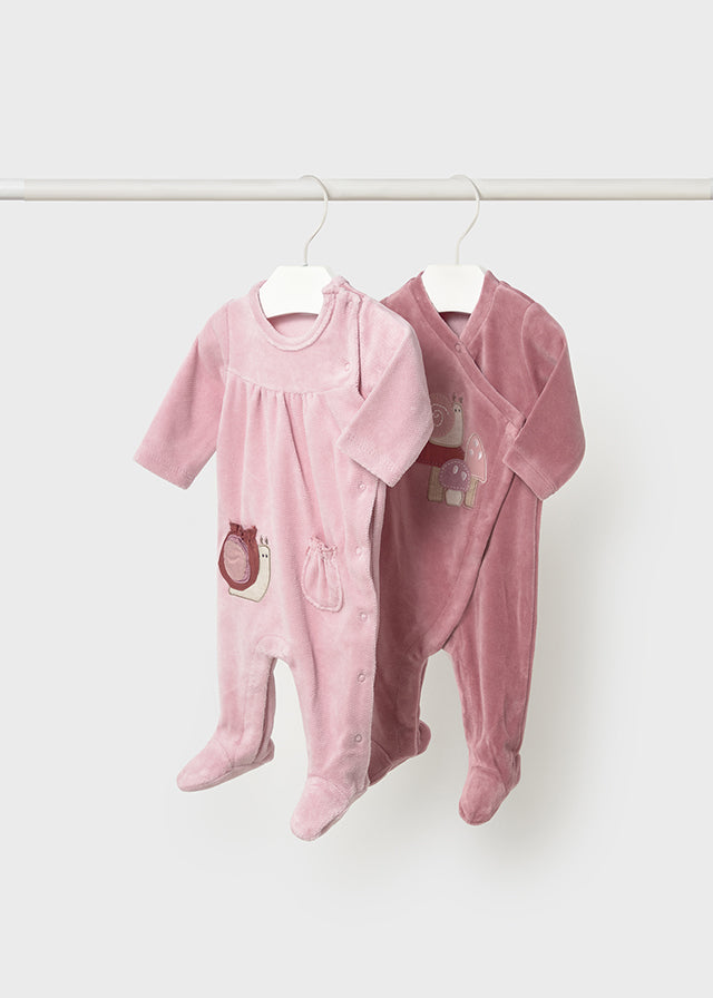 Tutina in ciniglia neonata Mayoral Newborn Lumaca rosa orchidea Mayoral 0-1 Mesi 55cm