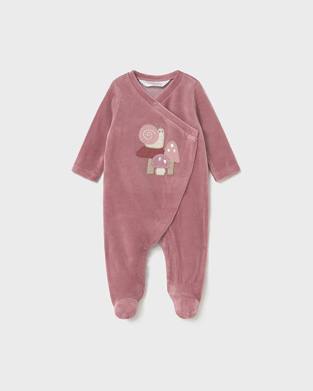 Tutina in ciniglia neonata Mayoral Newborn Lumaca rosa orchidea Mayoral 0-1 Mesi 55cm