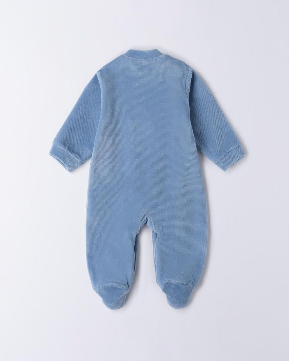 Tutina in ciniglia neonato iDO ricamo gattino azzurro iDO 0 Mesi 50cm