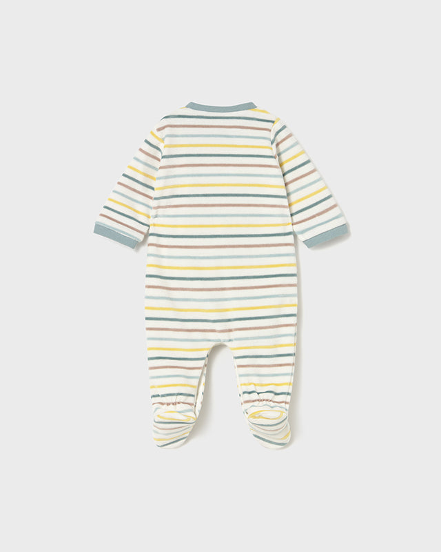 Tutina in ciniglia neonato Mayoral Newborn dinosauro righe acqua Mayoral 0-1 Mesi 55cm
