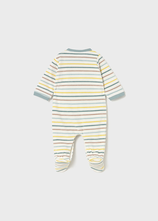 Tutina in ciniglia neonato Mayoral Newborn dinosauro righe acqua Mayoral 0-1 Mesi 55cm