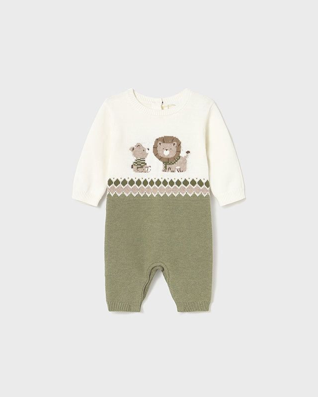 Tutina in filo di cotone neonato Mayoral Newborn Animal verde Mayoral 0-1 Mesi 55cm