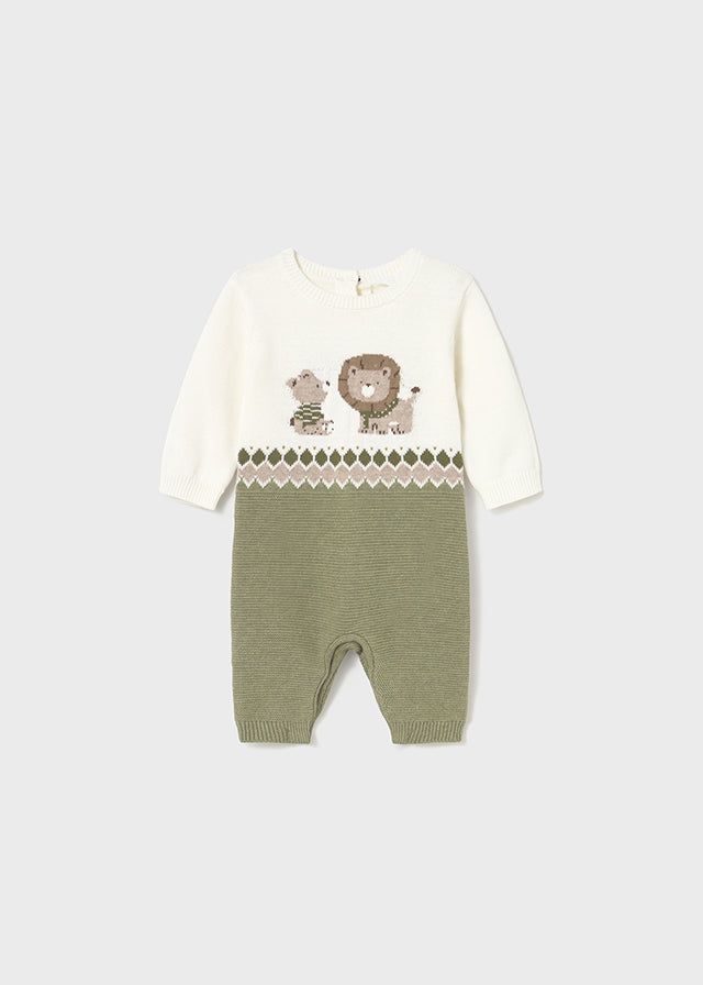 Tutina in filo di cotone neonato Mayoral Newborn Animal verde Mayoral 0-1 Mesi 55cm