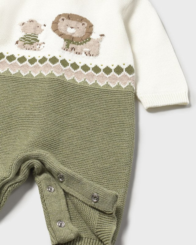 Tutina in filo di cotone neonato Mayoral Newborn Animal verde Mayoral 0-1 Mesi 55cm