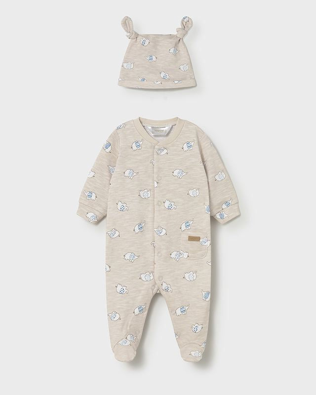 Tutina lunga neonato elefanti tortora Mayoral Newborn Mayoral 0-1 Mesi 55cm