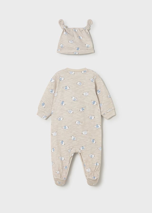 Tutina lunga neonato elefanti tortora Mayoral Newborn Mayoral 0-1 Mesi 55cm