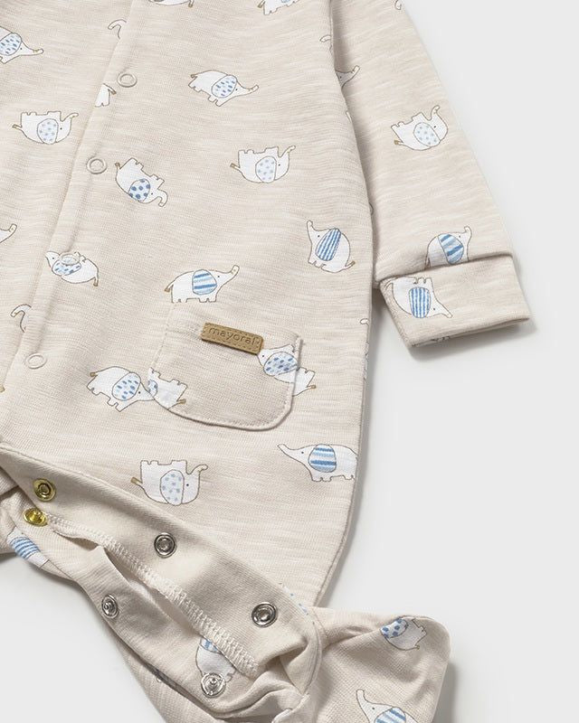 Tutina lunga neonato elefanti tortora Mayoral Newborn Mayoral 0-1 Mesi 55cm