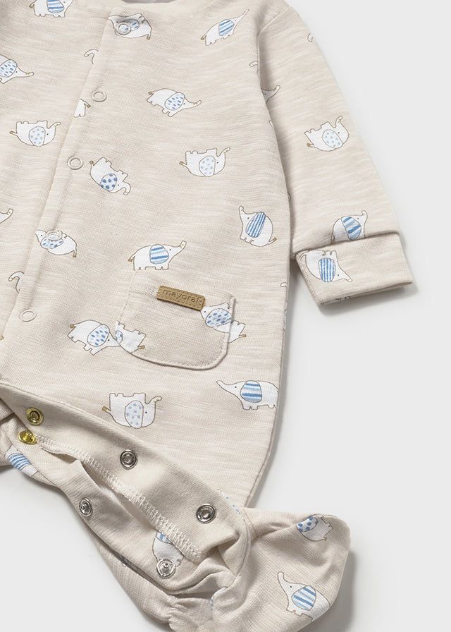 Tutina lunga neonato elefanti tortora Mayoral Newborn Mayoral 0-1 Mesi 55cm