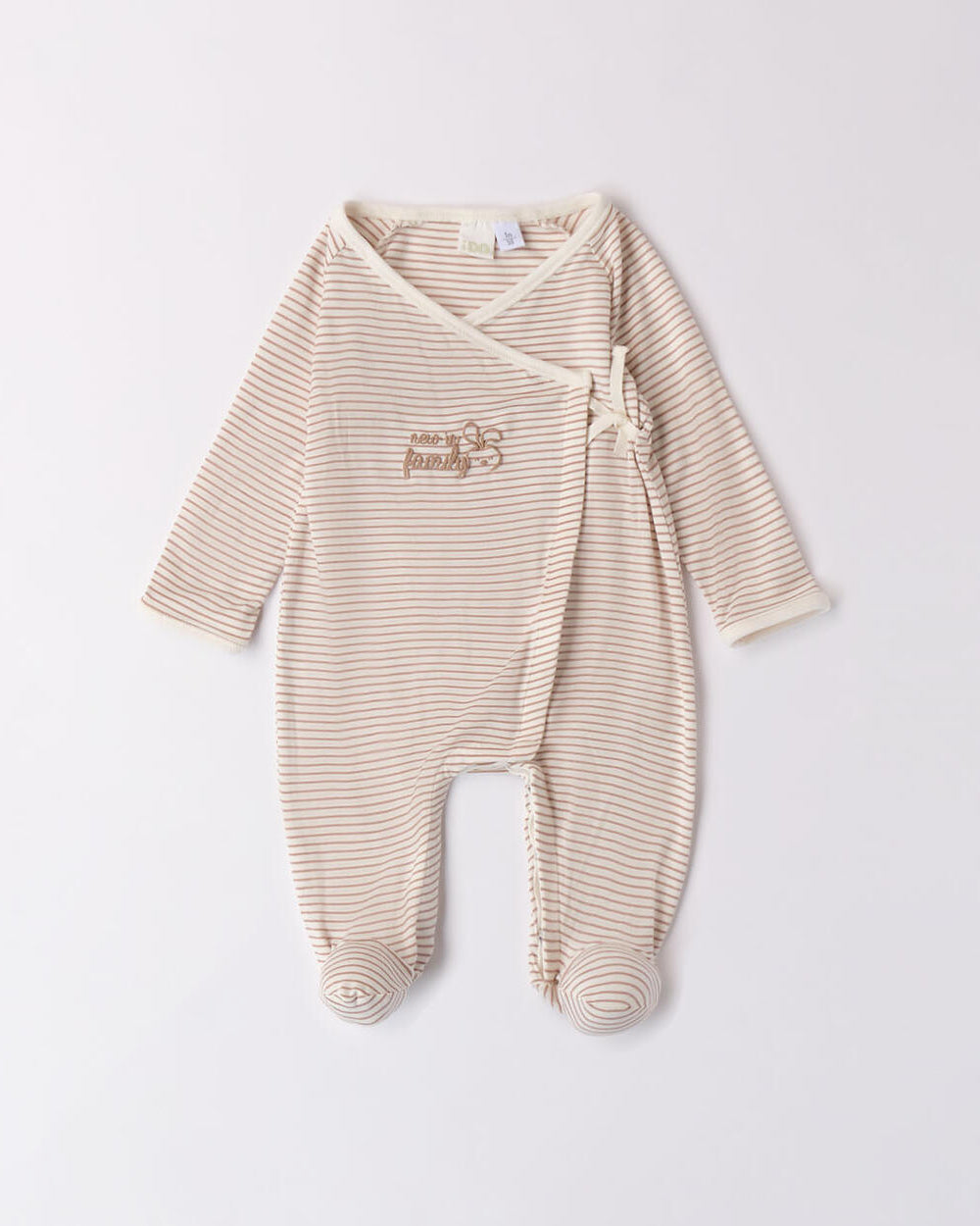 Tutina unisex neonati iDO beige stampa rilievo New Family iDO Beige