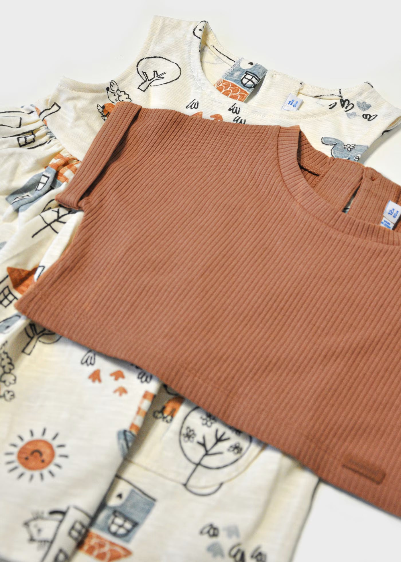 Vestito 2 pezzi stampato con top neonata Mayoral Case caramello Mayoral Caramello