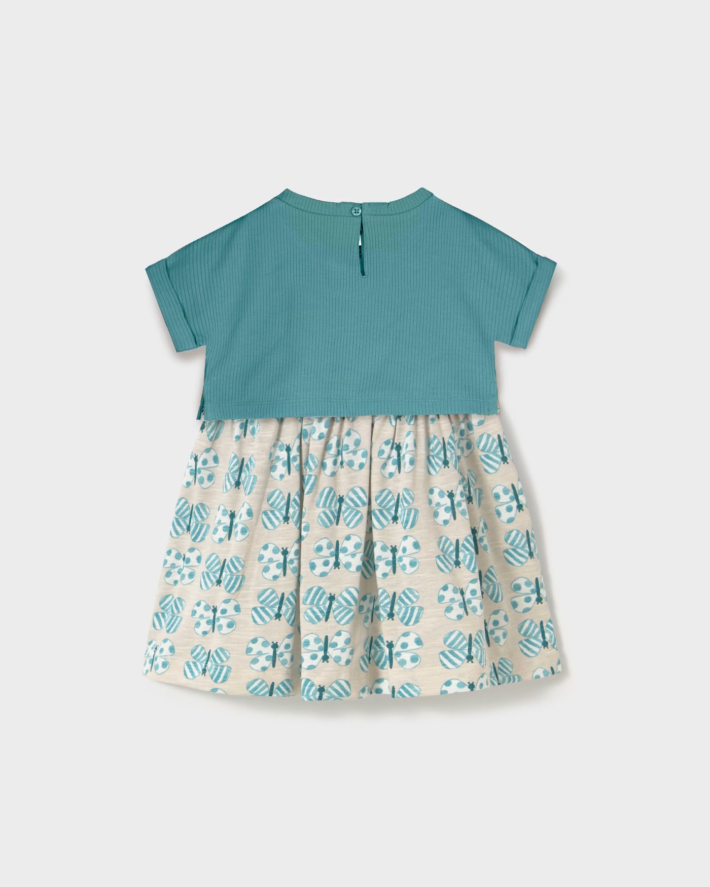 Vestito 2 pezzi stampato con top neonata Mayoral Farfalle smeraldo Mayoral Smeraldo
