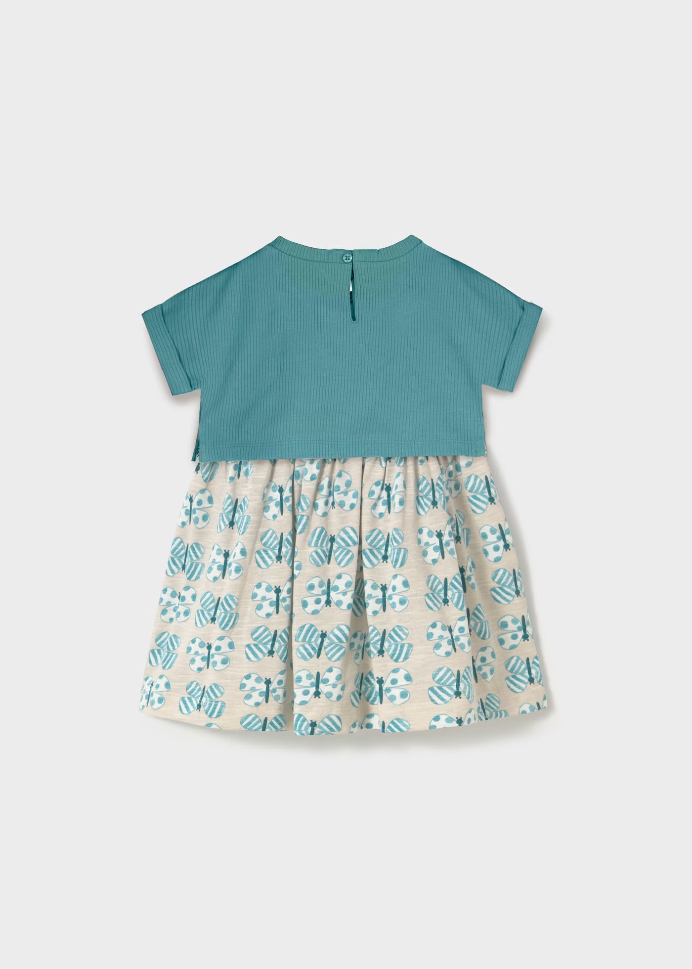 Vestito 2 pezzi stampato con top neonata Mayoral Farfalle smeraldo Mayoral Smeraldo