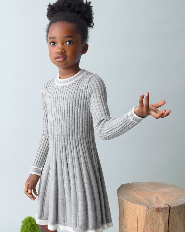 Vestito a costine tricot bambina Mayoral grigio perla Mayoral 2 Anni 92cm