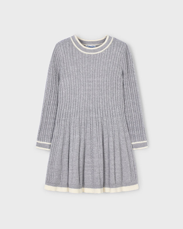 Vestito a costine tricot bambina Mayoral grigio perla Mayoral 2 Anni 92cm