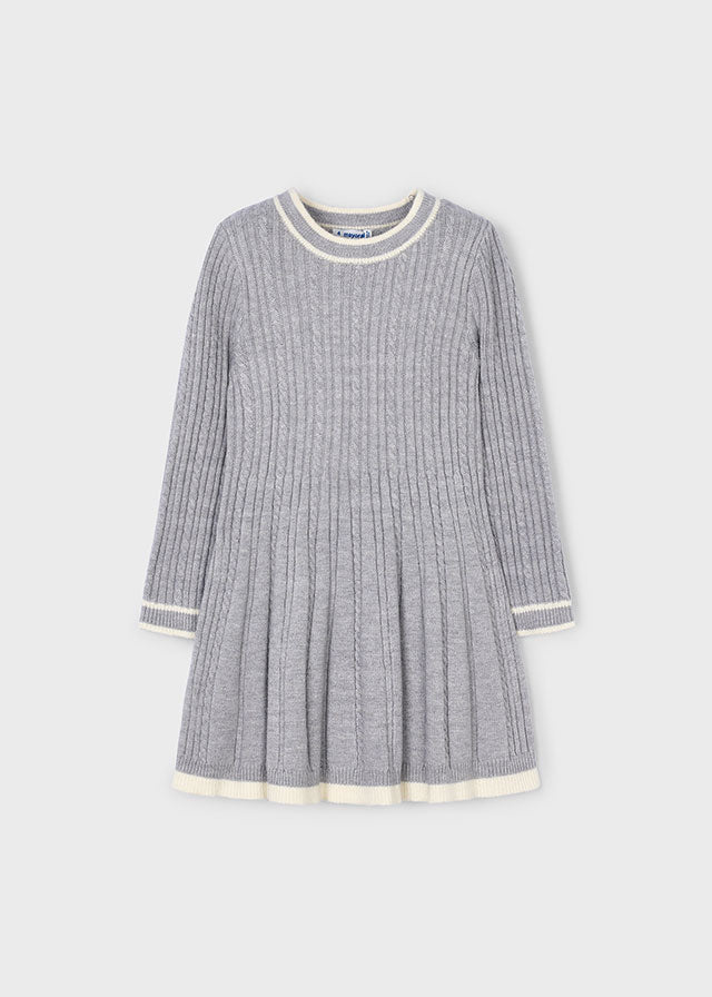 Vestito a costine tricot bambina Mayoral grigio perla Mayoral 2 Anni 92cm