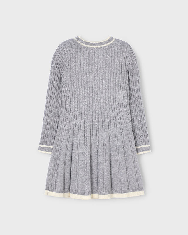 Vestito a costine tricot bambina Mayoral grigio perla Mayoral 2 Anni 92cm