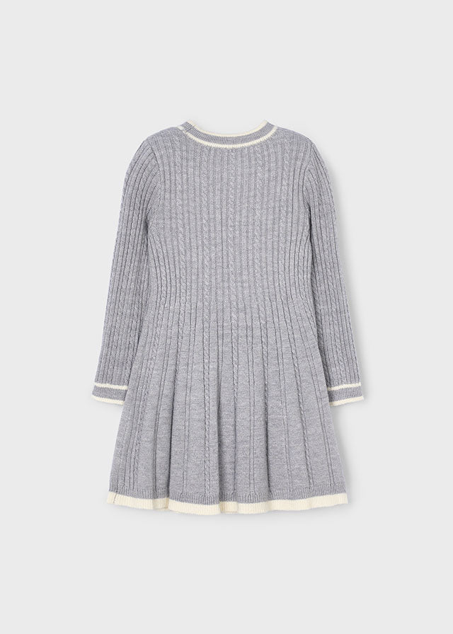 Vestito a costine tricot bambina Mayoral grigio perla Mayoral 2 Anni 92cm
