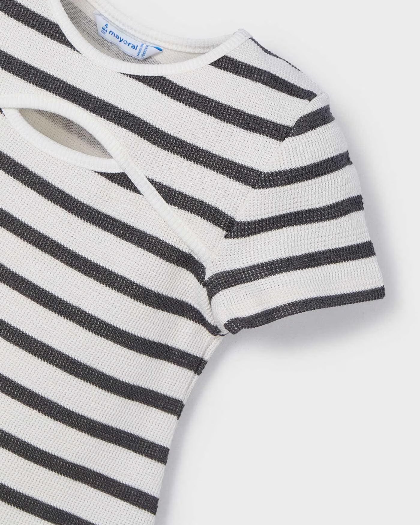 Vestito apertura bambina Mayoral righe bianco -atrancite Mayoral Bianco