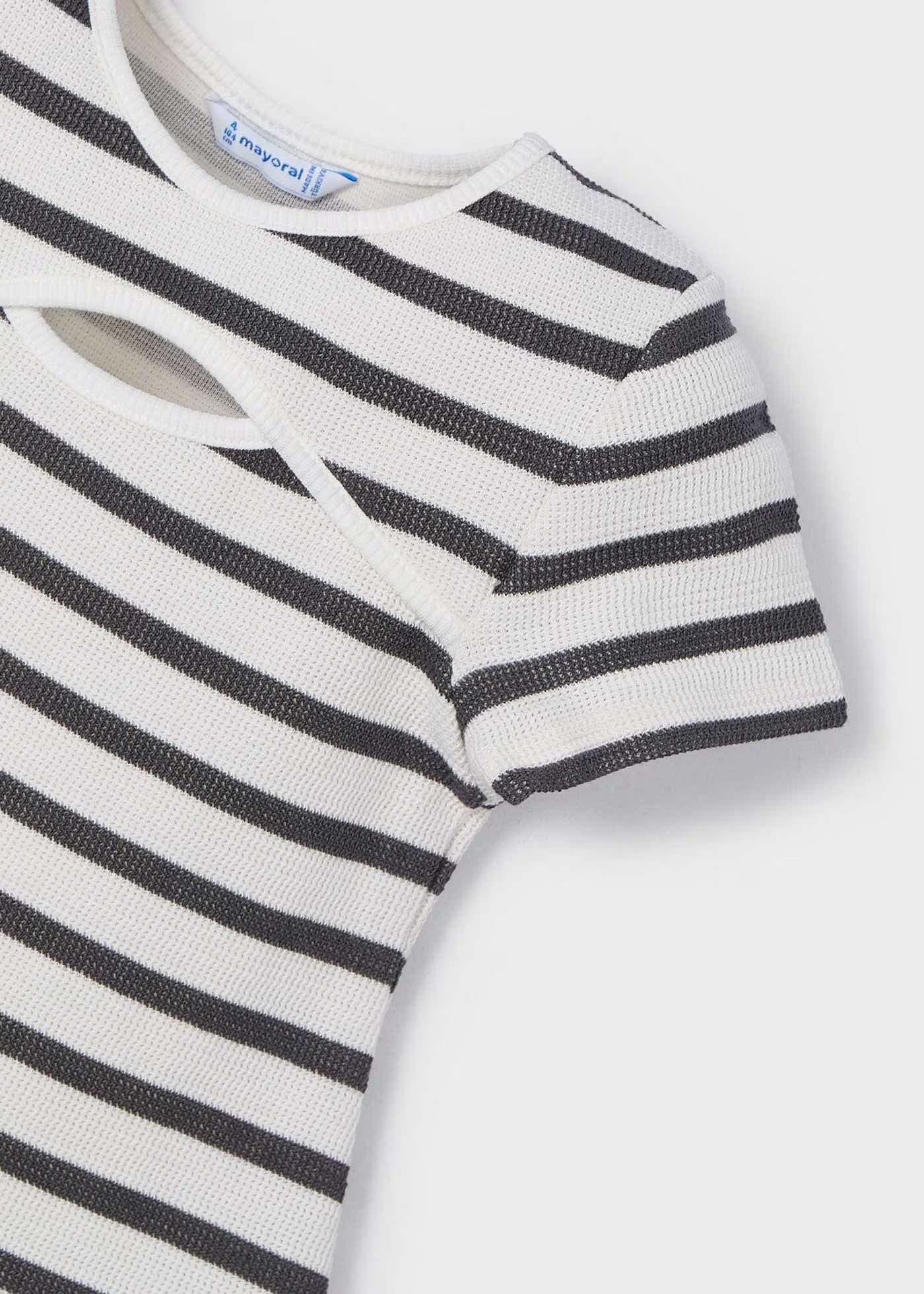 Vestito apertura bambina Mayoral righe bianco -atrancite Mayoral Bianco