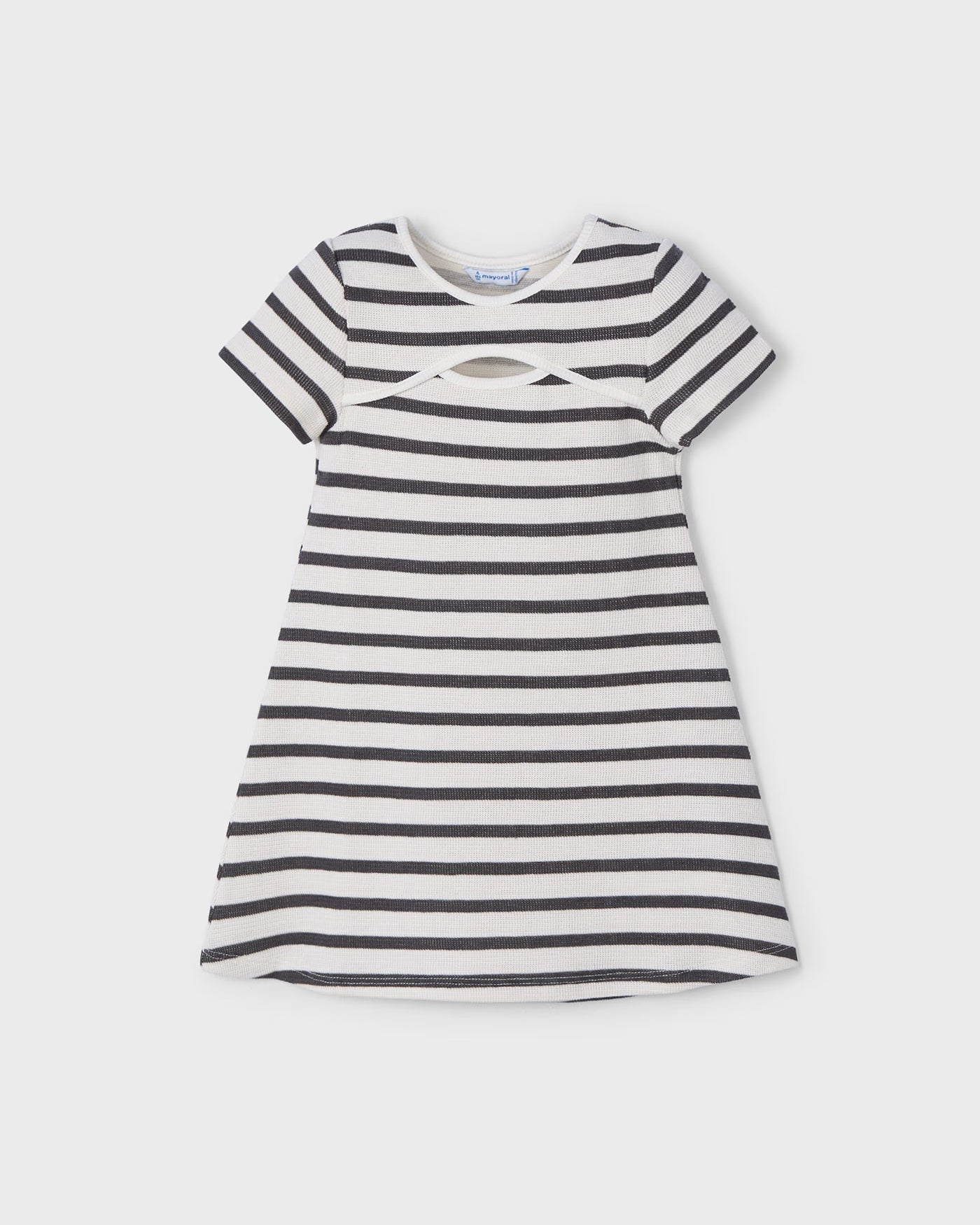 Vestito apertura bambina Mayoral righe bianco -atrancite Mayoral Bianco