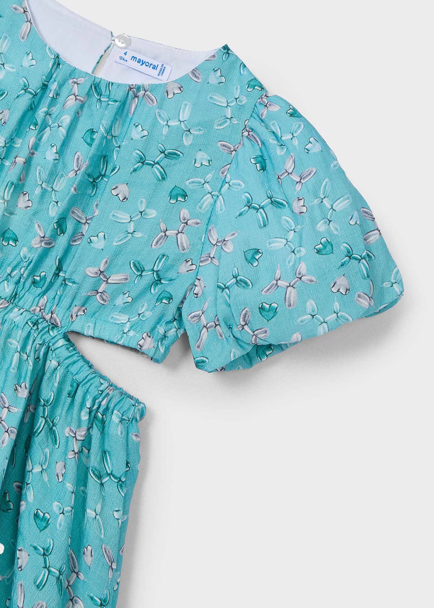 Vestito aperture bambina Mayoral fantasia color acqua Mayoral Acqua