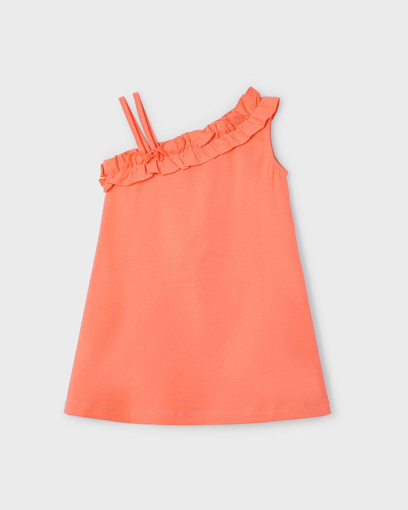 Vestito asimmetrico casual bambina Mayoral Summer mandarino Mayoral Arancione