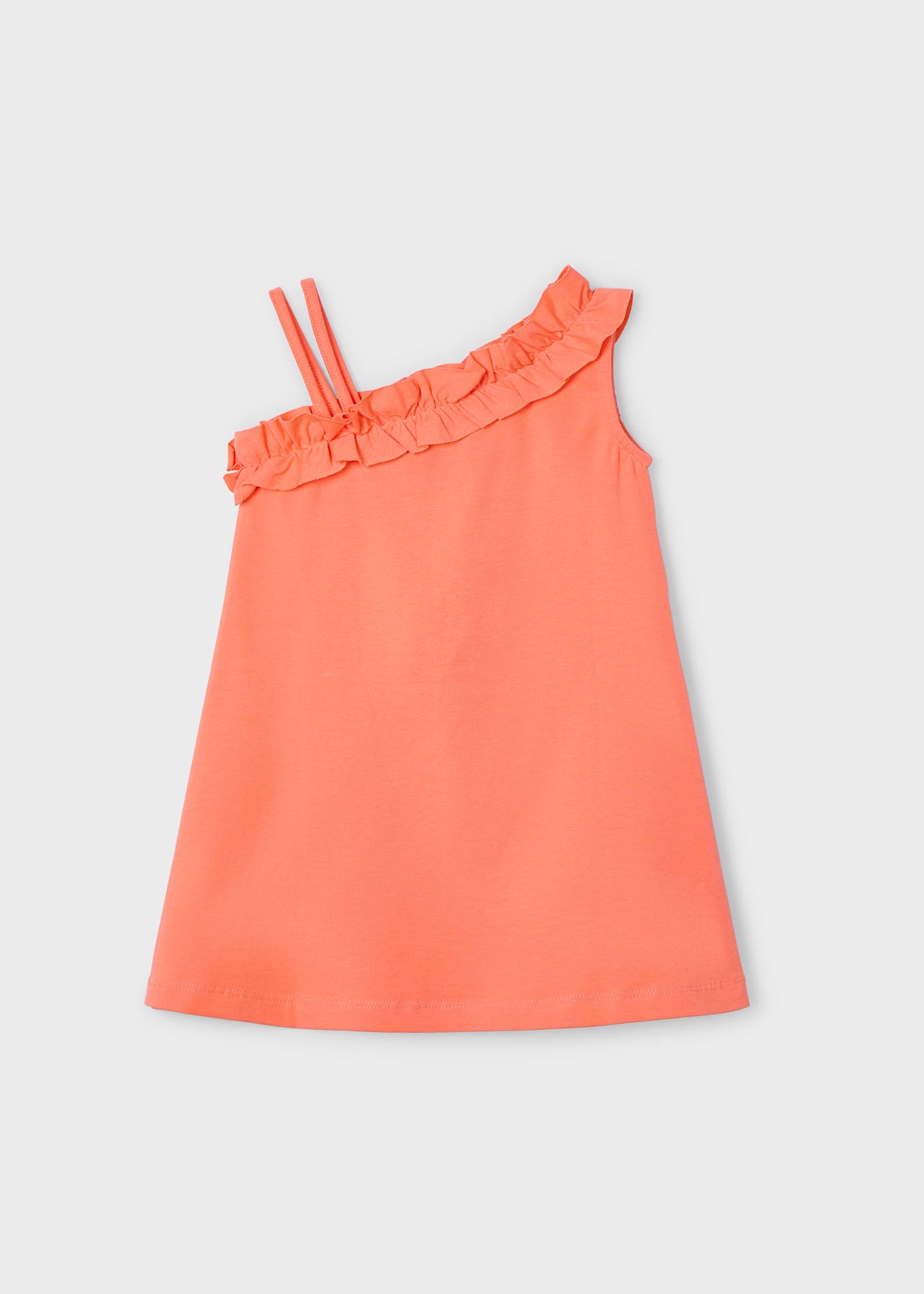 Vestito asimmetrico casual bambina Mayoral Summer mandarino Mayoral Arancione