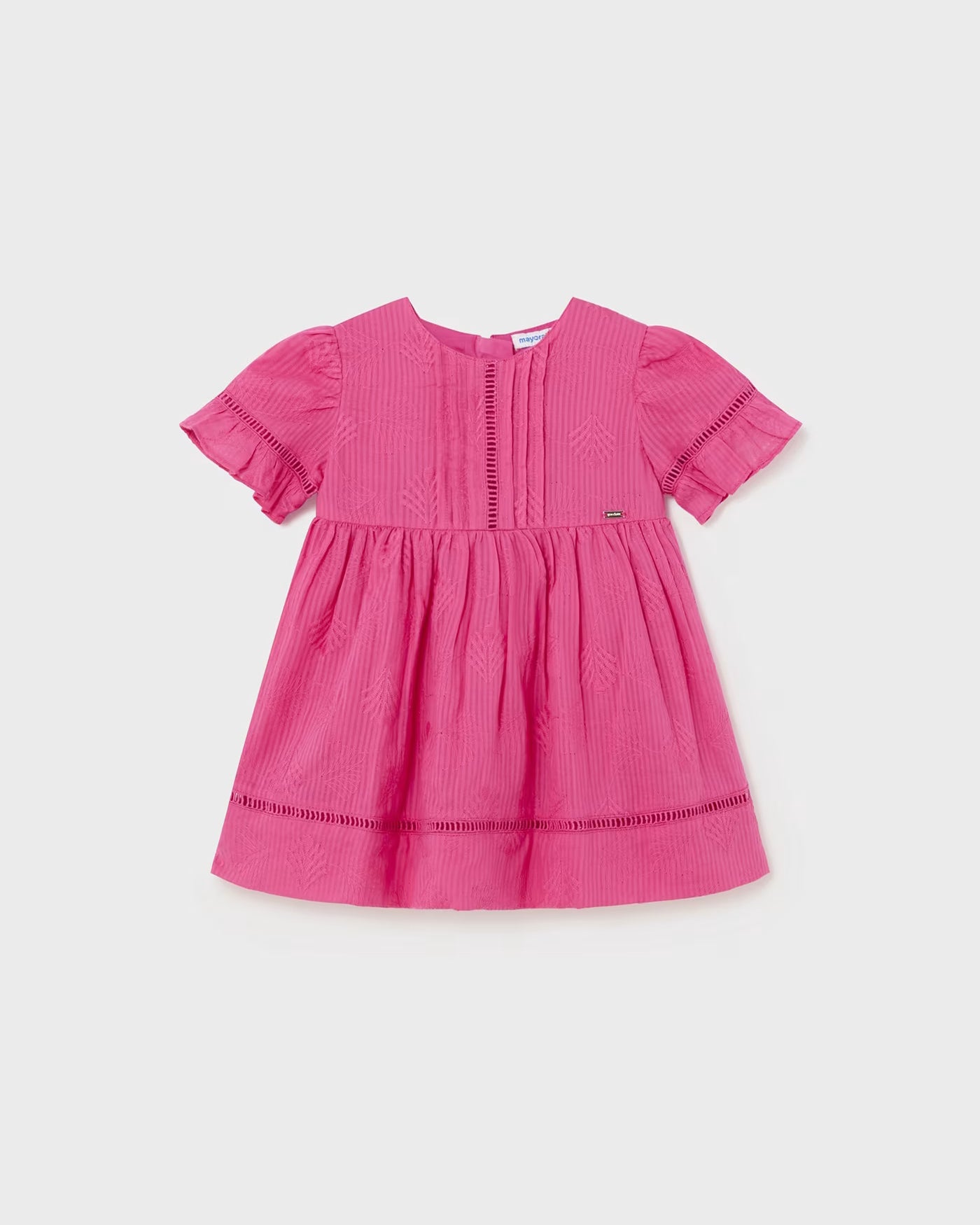 Vestito fresco cotone neonato Mayoral ricamato magenta Mayoral Magenta