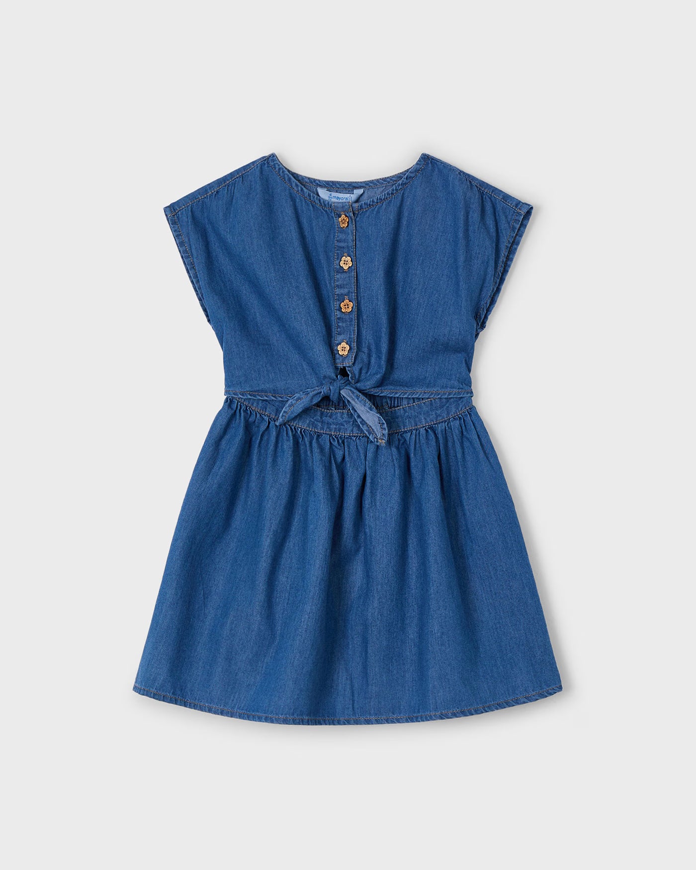 Vestito blu jeans bottoni bambina Mayoral Mayoral 2 Anni 92cm