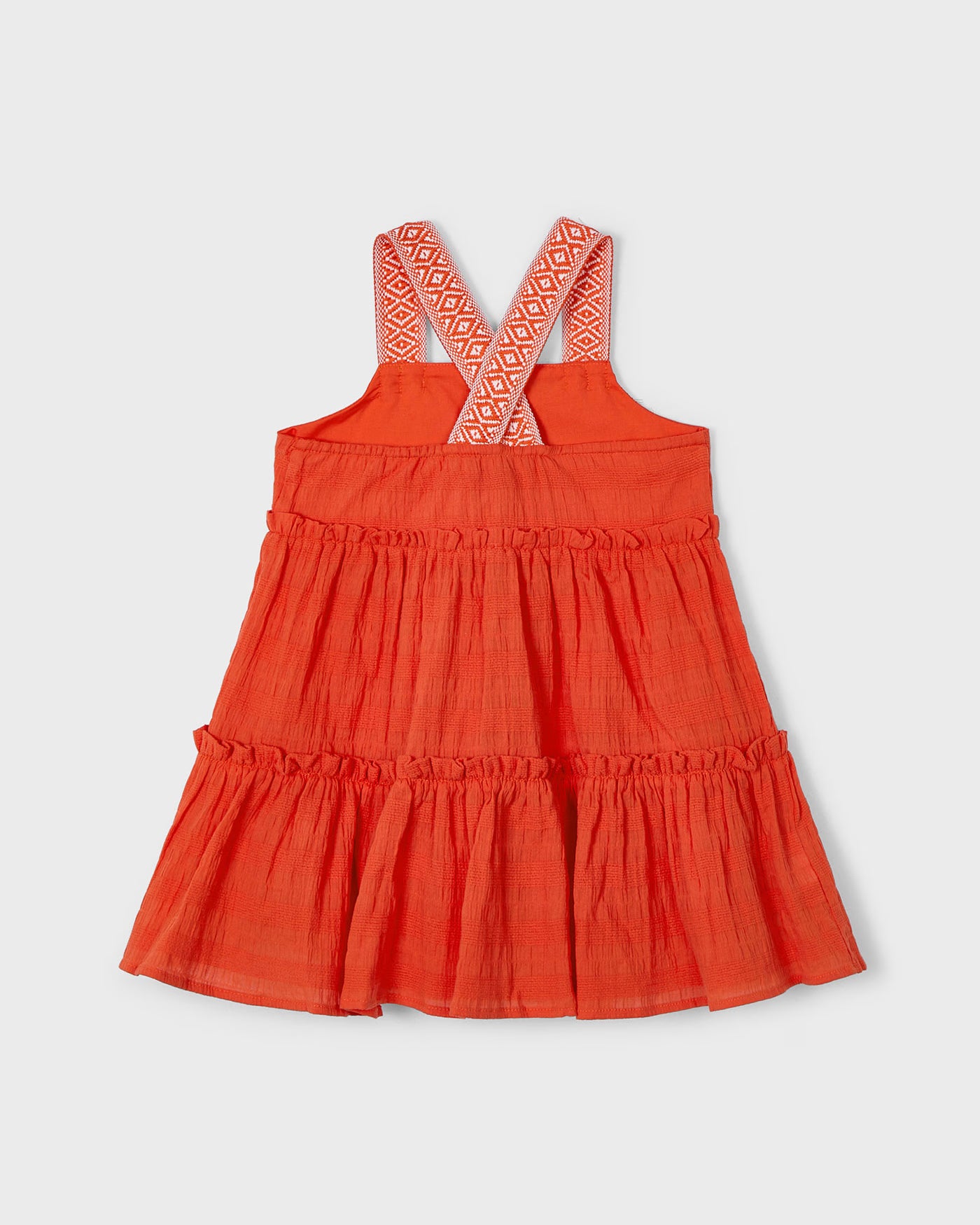 Vestito bretelle fantasia bambina Mayoral rosso paprika Mayoral Rosso