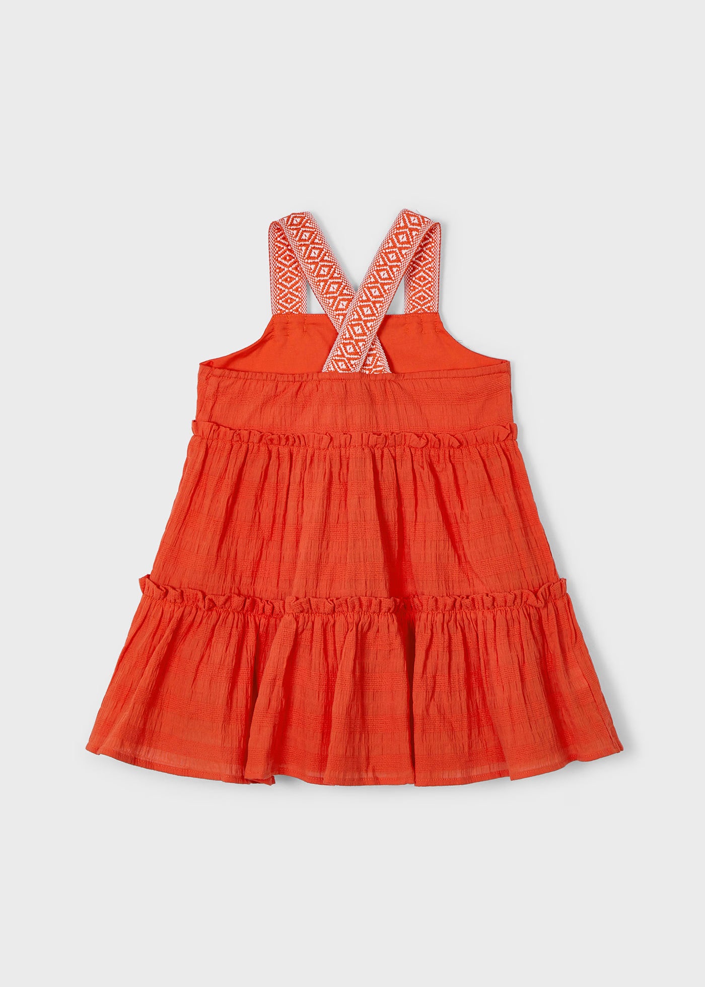 Vestito bretelle fantasia bambina Mayoral rosso paprika Mayoral Rosso