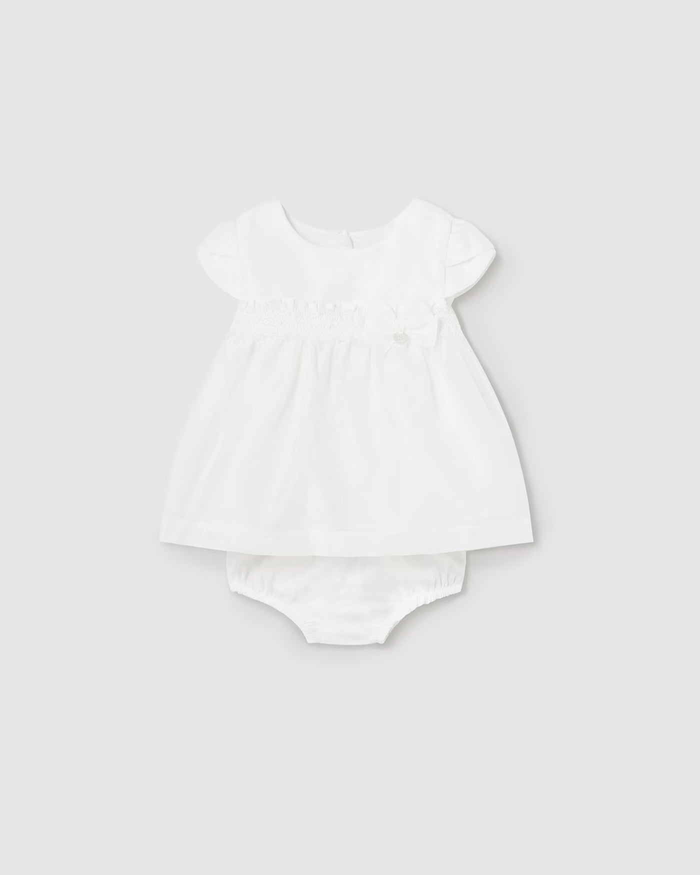 Abito chffon cerimonia con copri pannolino Mayoral Newborn panna Mayoral Panna