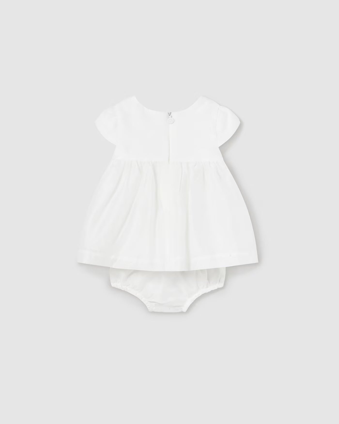 Abito chffon cerimonia con copri pannolino Mayoral Newborn panna Mayoral Panna