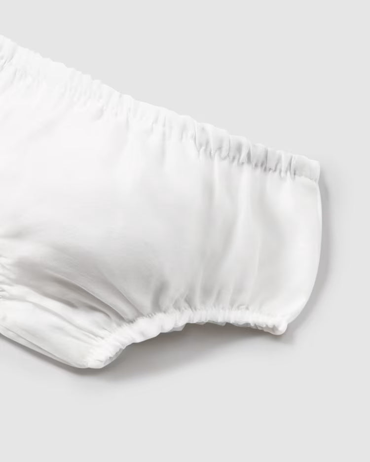 Abito chffon cerimonia con copri pannolino Mayoral Newborn panna Mayoral Panna