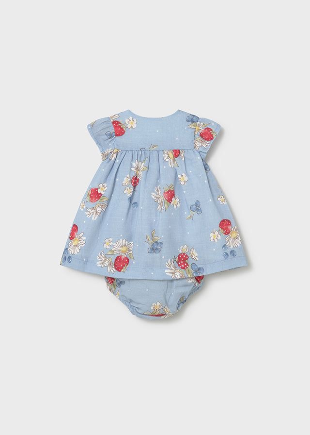 Vestito chiffon neonata Mayoral con corpi pannolino fragole Mayoral 0-1 Mesi 55cm