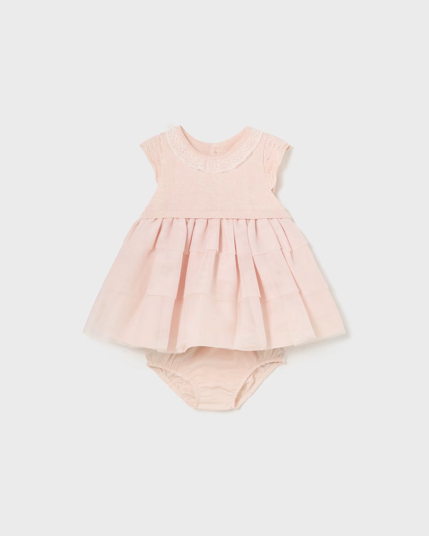 Vestito combinato con copri pannolino Mayoral Newborn rosa Mayoral Rosa