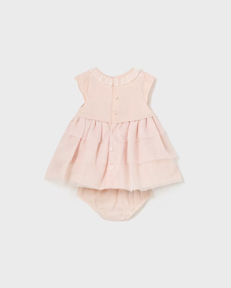 Vestito combinato con copri pannolino Mayoral Newborn rosa Mayoral Rosa