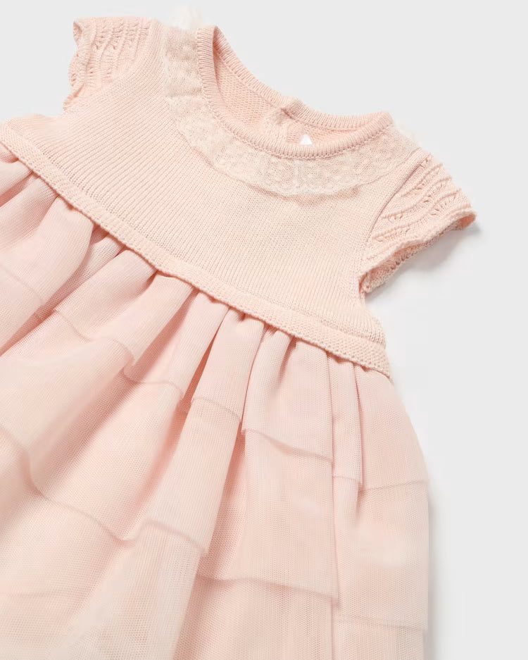 Vestito combinato con copri pannolino Mayoral Newborn rosa Mayoral Rosa