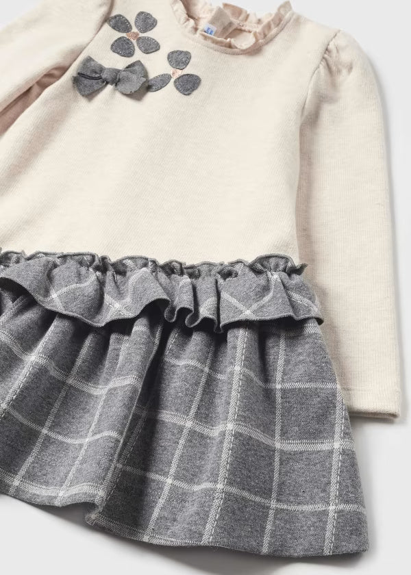 Vestito combinato neonata Mayoral bicolore floreale - ErreGiModaBimbo