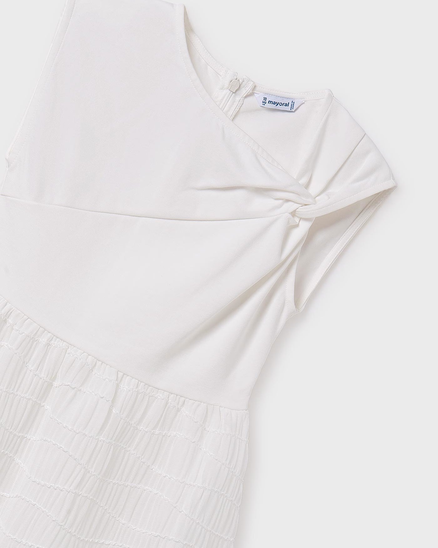 Vestito combinato nodo ragazza Mayoral panna Mayoral 8 Anni 128cm