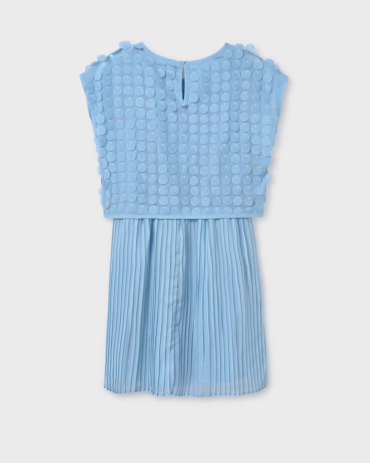 Vestito combinato plissettato ragazza Mayoral azzurro Mayoral Azzurro